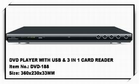 DVD PLAYER WITH USB &amp; 3 IN 1 CARD READER