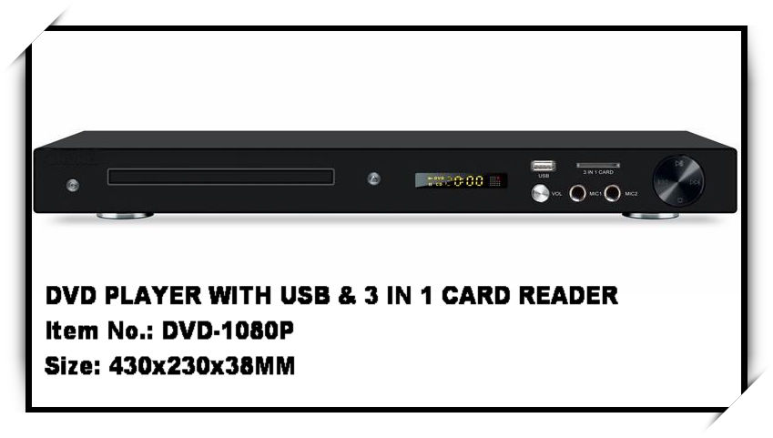 Big Size DVD PLAYER with USB &amp; 3 IN 1Card Reader