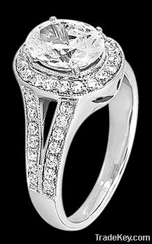 2.25 carat diamonds wedding ring split shank