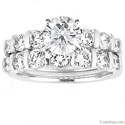 1.5 Ct. diamonds ring white gold engagement set diamond