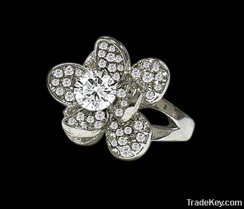 Flower floral diamonds unique style wedding ring 3.51 carats