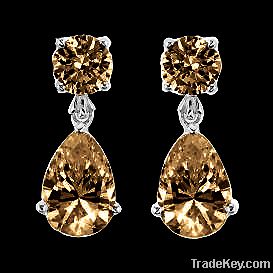 chocolate brown diamonds dangle earrings 2.50 carats