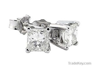 F VS1 diamond stud earrings white gold 4 ct. jewelry