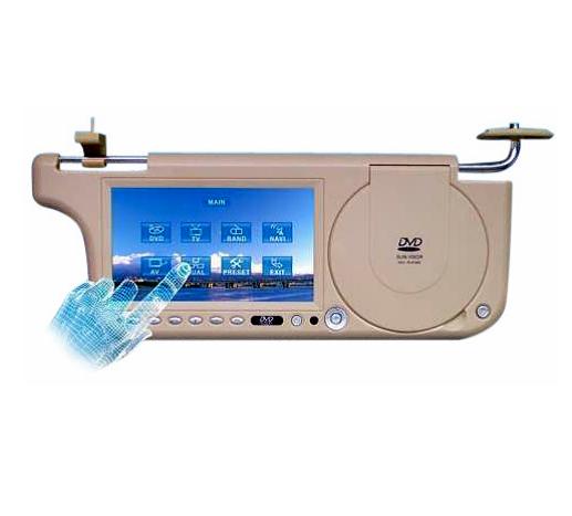 7inch Sunvisor  DVD with USB with SD/MMC/MS with Game with TV with Tou
