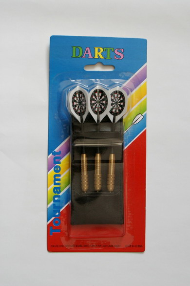 brass dart set with wallet