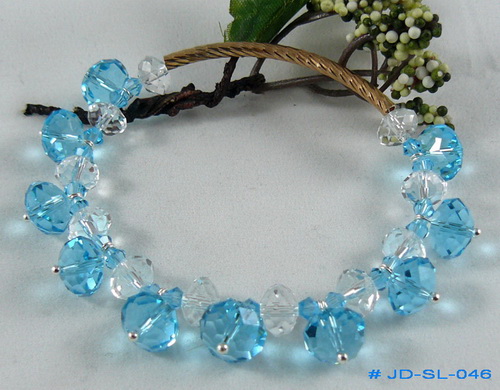 Crystal gift cut face bead bracelets