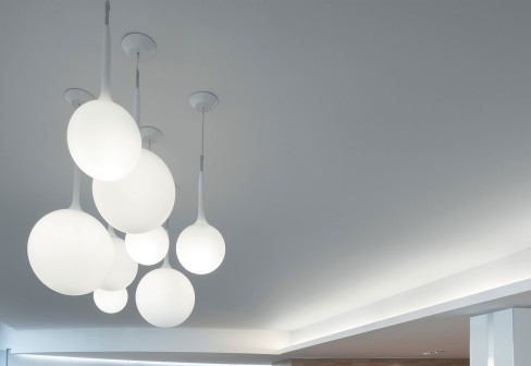 Modern pendant lamp, Artemide Castore suspension lamp/light