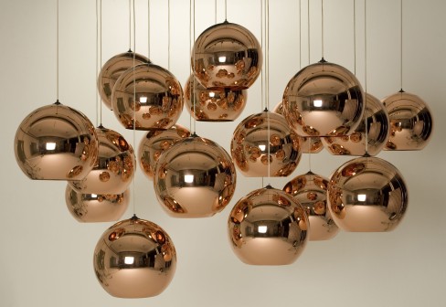 copper shade pendant lamp/light, mirror ball pendant lamp,