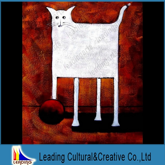 abstract handmade original cat oil painting home decoration