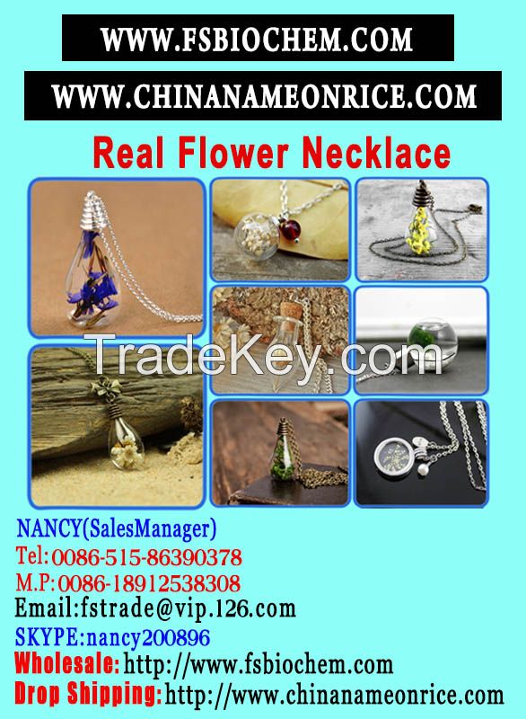 Real Dried Flower Necklace