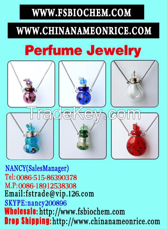 Glass Perfume Bottle Necklaces