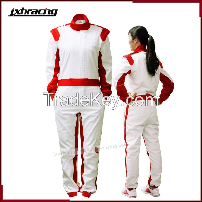 2015 Jxhracing SFI 3.2A-1 One Layer Auto Racing Suit 100% Flame Resistance Cotton One piece Racing Suit Customize Logo RB-CR023