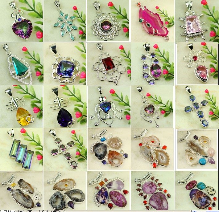 gemstone pendant fashion pendant 925 silver