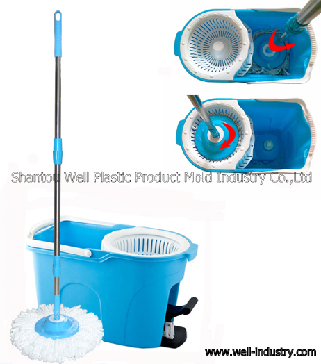 Foot-Tread Double Devices Swivel Mop