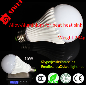 led bulb Alloy aluminium base from 3w to 15w