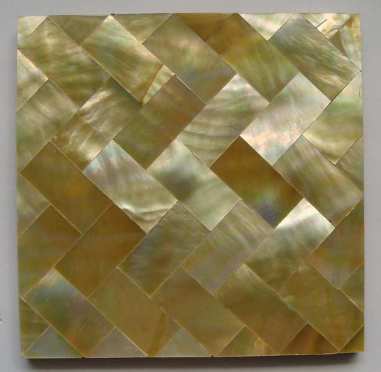 shell mosaic, yellow lip mop shell, decorative panel