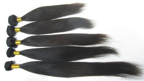 Original color Virgin remy human hair silk straight weft extension