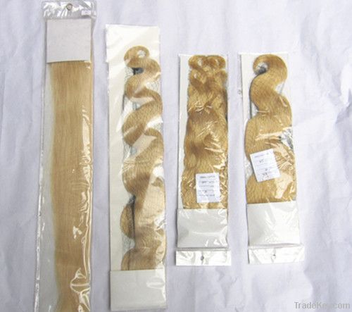 #613 color silky straight human remy hair weft extension