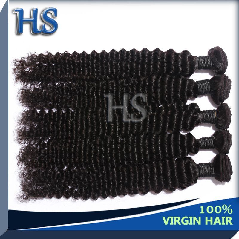 Wholesale price Brazilian virgin hair extension Deep wave