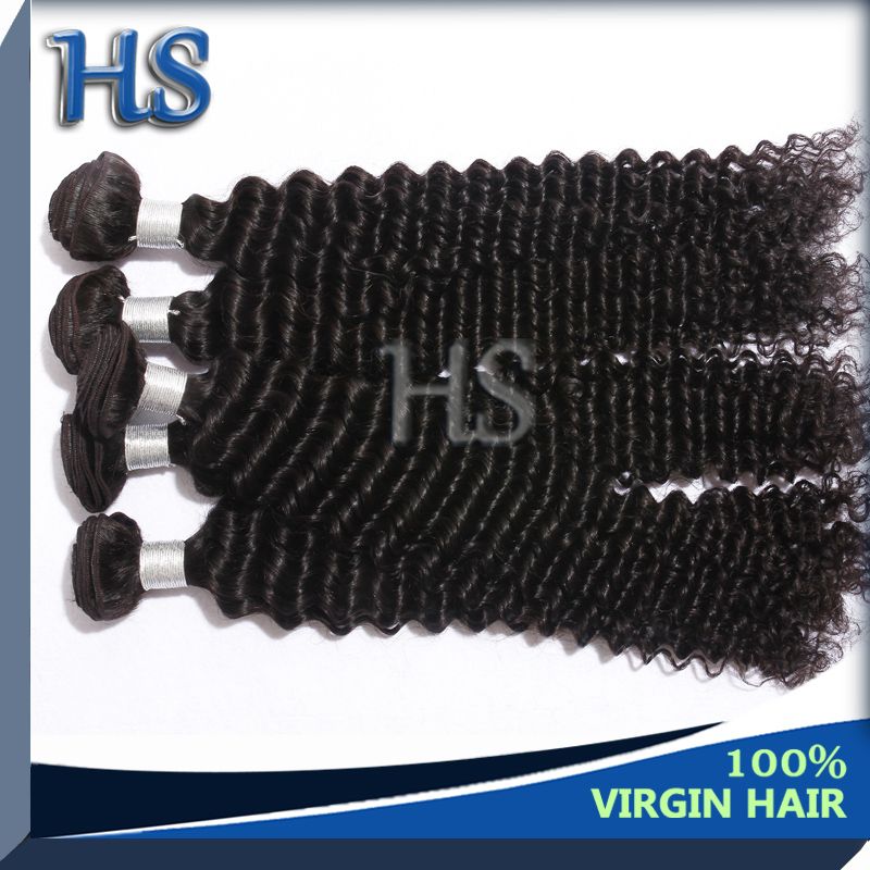 high quality indian deep wave hair weft