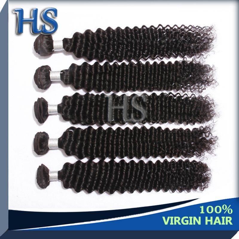 high quality indian deep curly hair weaving
