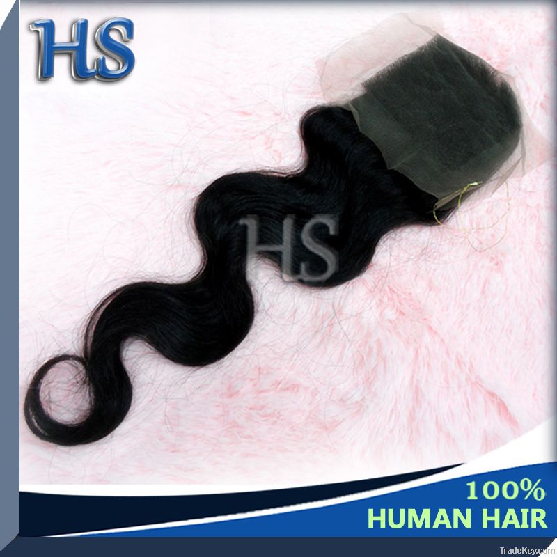Virgin human hair Top Closure body wave
