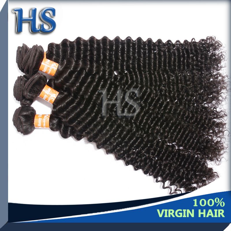 virgin hair peruvian deep wave hair weft