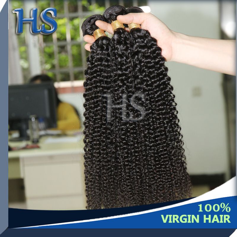 Kinky curly Malaysian virgin remy hair weft