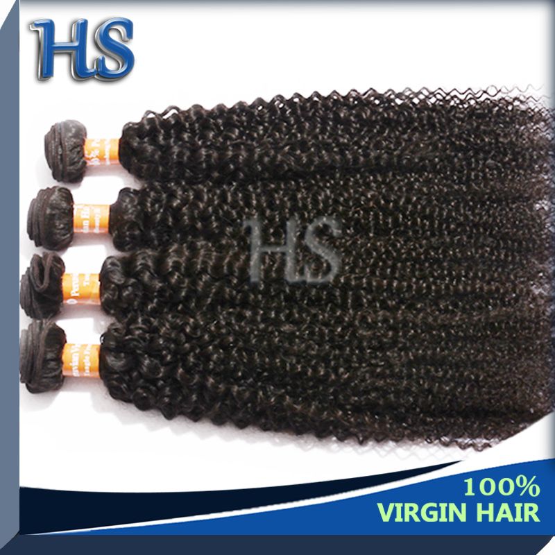 virgin human hair peruvian kinky hair weft