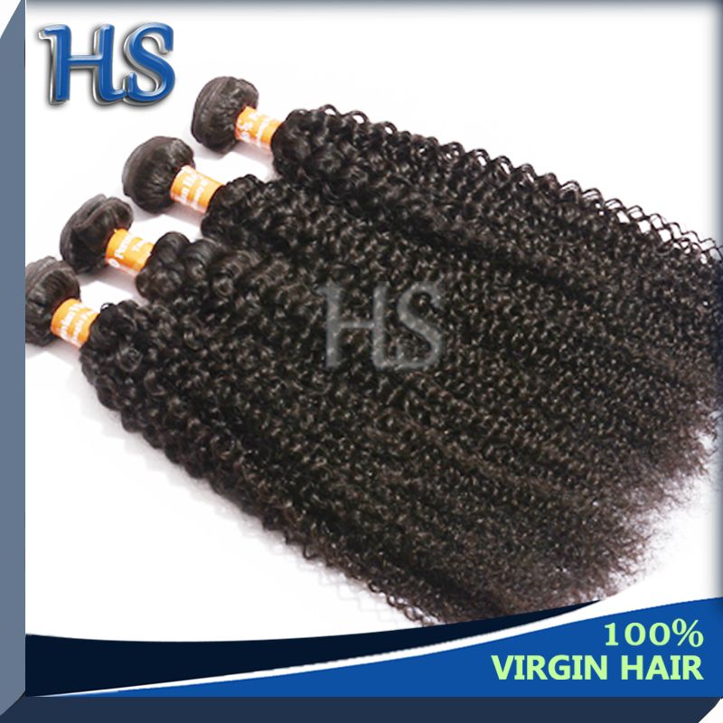 virgin hair peruvian kinky curly hair weft
