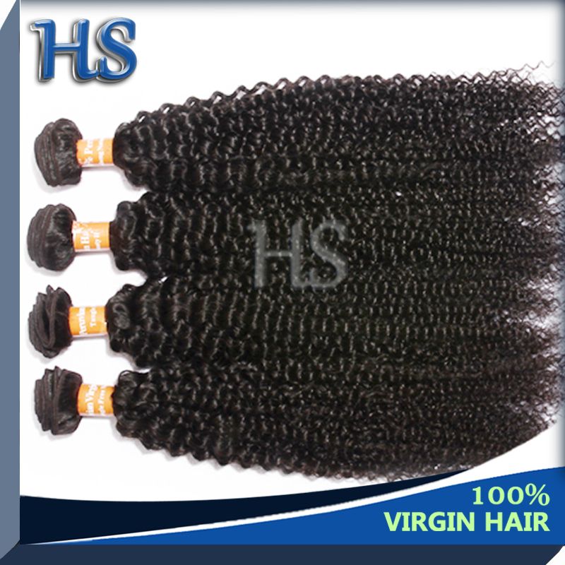 virgin human hair peruvian kinky hair weft