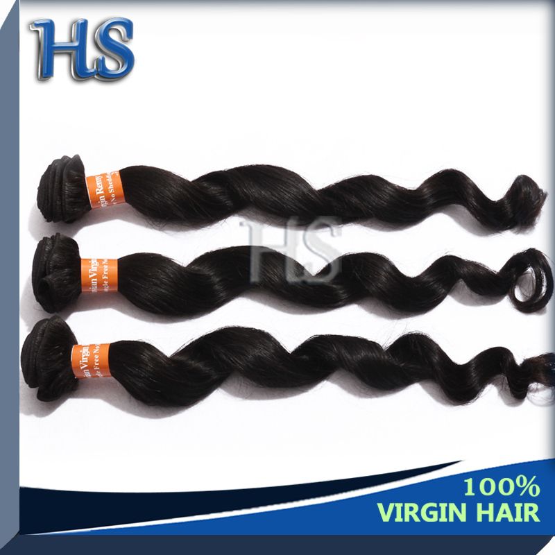 virgin hair peruvian loose remy human hair weft