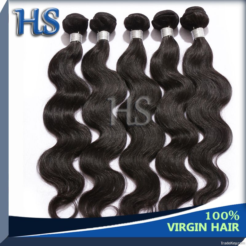 natural color Indian virgin hair body wave