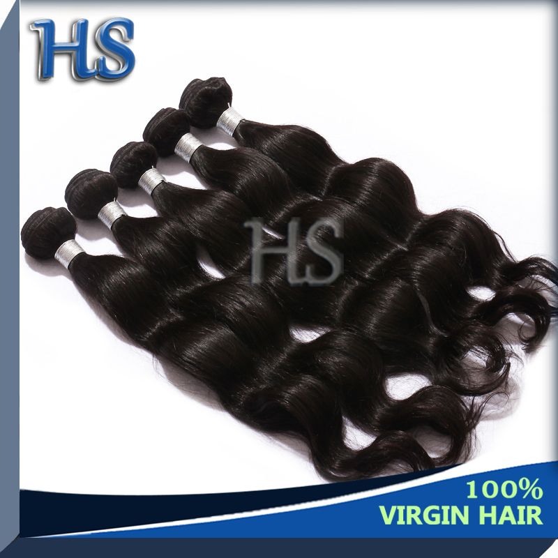 natural color Indian virgin human hair body wave 8~40inch