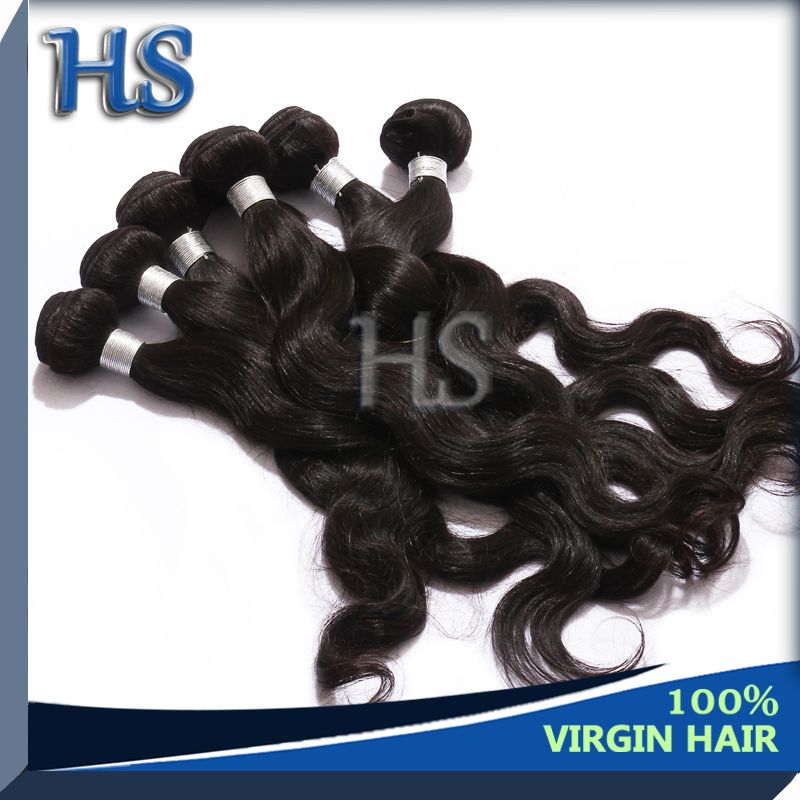 unprocessed Indian virgin hair body wave hair weft