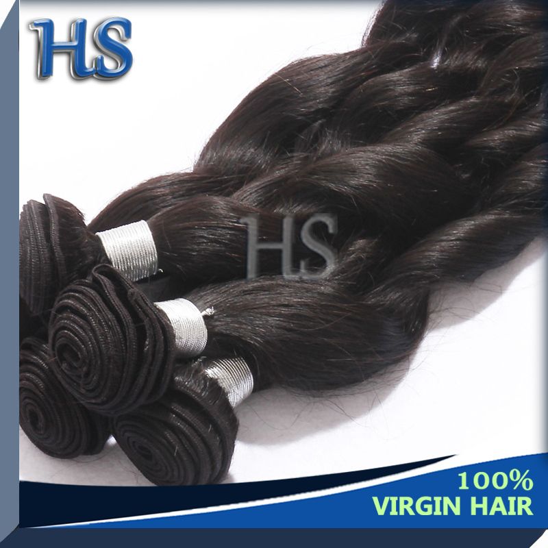 natural color Indian virgin hair loose wave