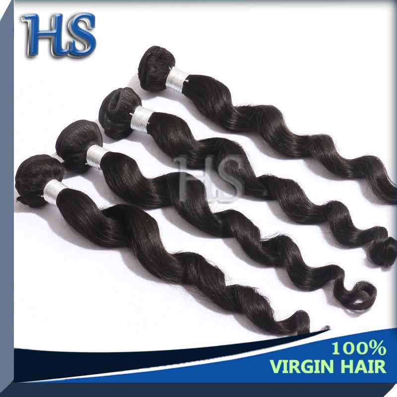 8~40inch Indian virgin hair loose wave hair weft