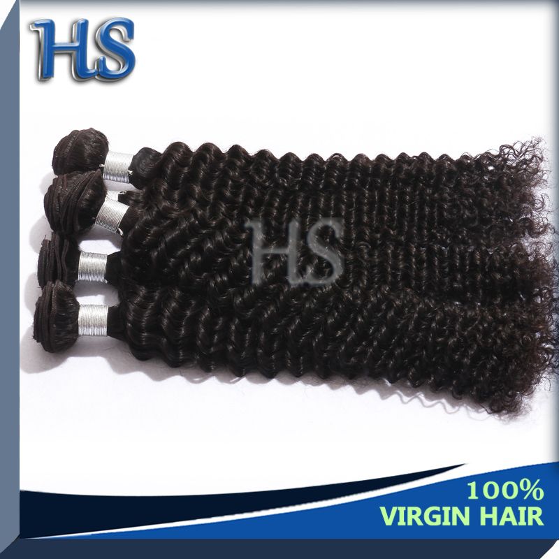 natural color Indian virgin human hair deep curly
