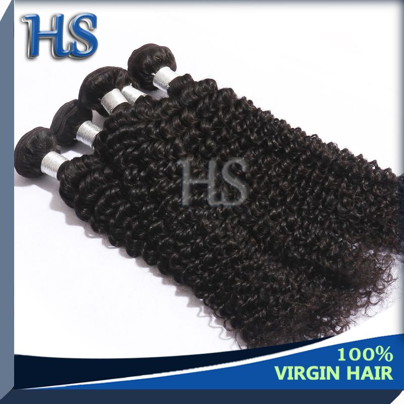 natural black Indian virgin remy hair deep curly