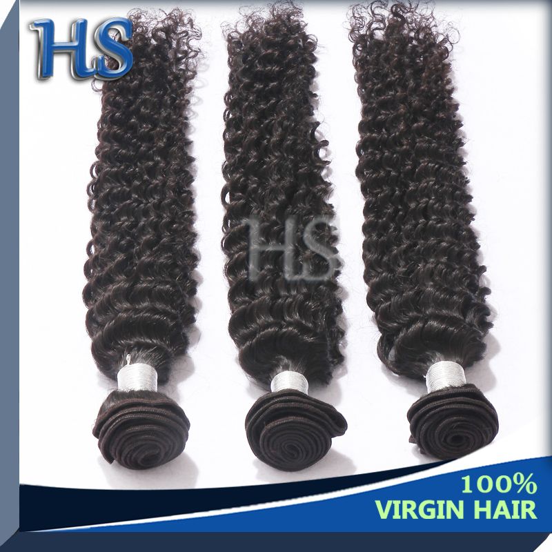 machine weft Indian virgin hair deep wave natural color