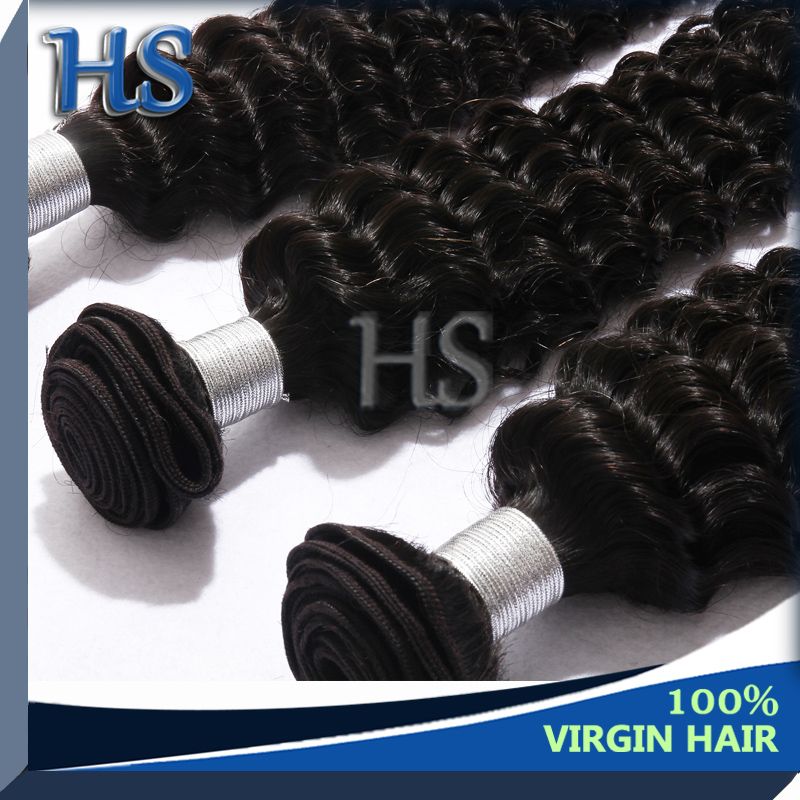 machine weft Indian virgin hair deep wave wholesale