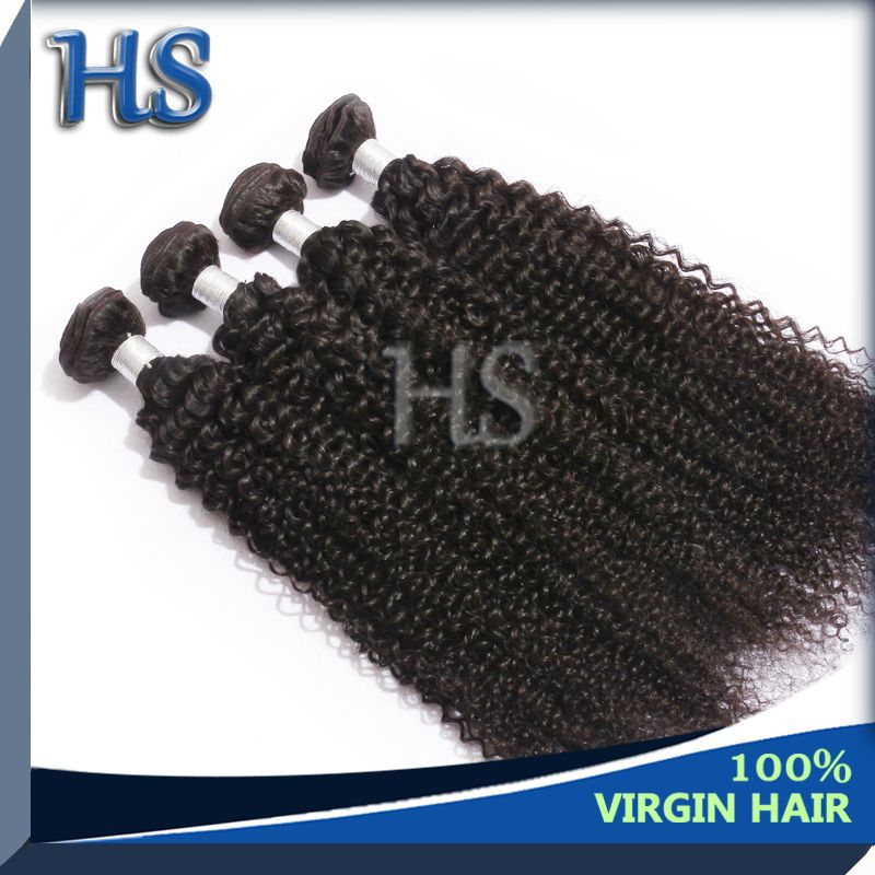 best quality Indian virgin hair kinky curly hair weft