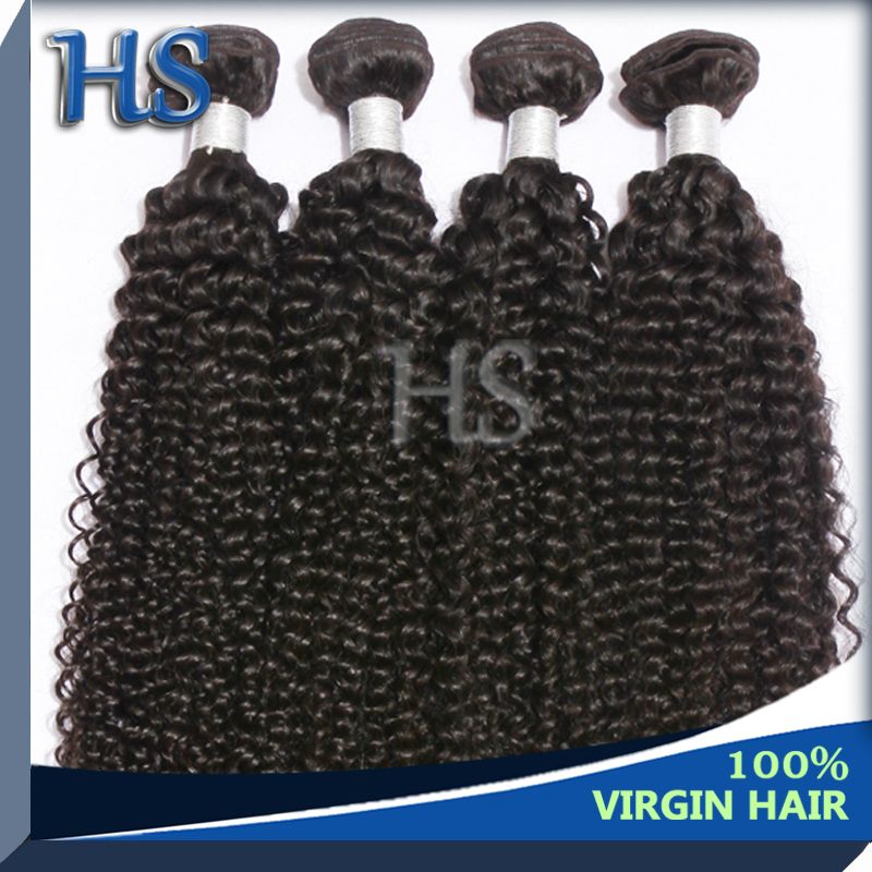 machine weft Indian virgin hair kinky curl wholesale