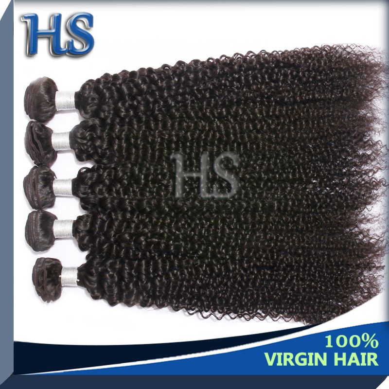 machine weft Indian virgin hair kinky curl wholesale