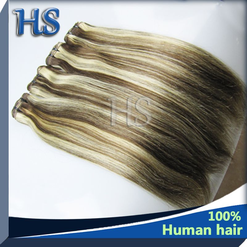 Mix Color Straight human hair weft