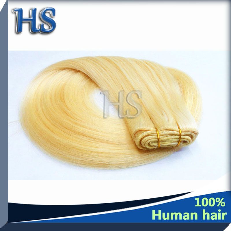 Remy hair silky straight online 613# Blonde