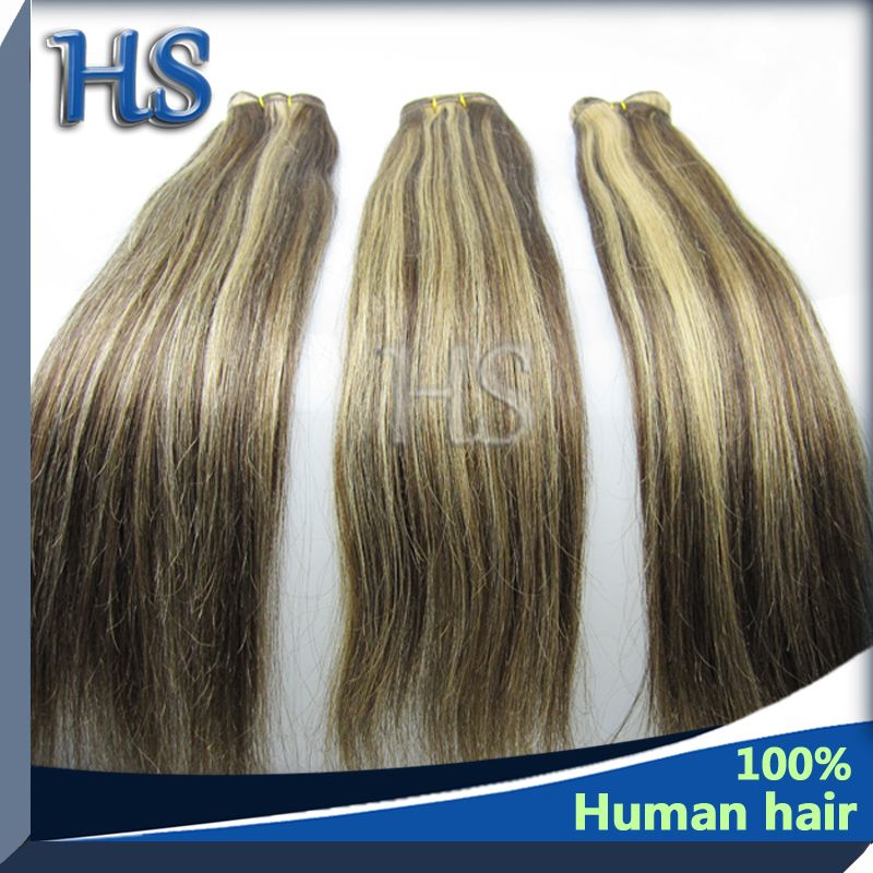 Mix color hair weft