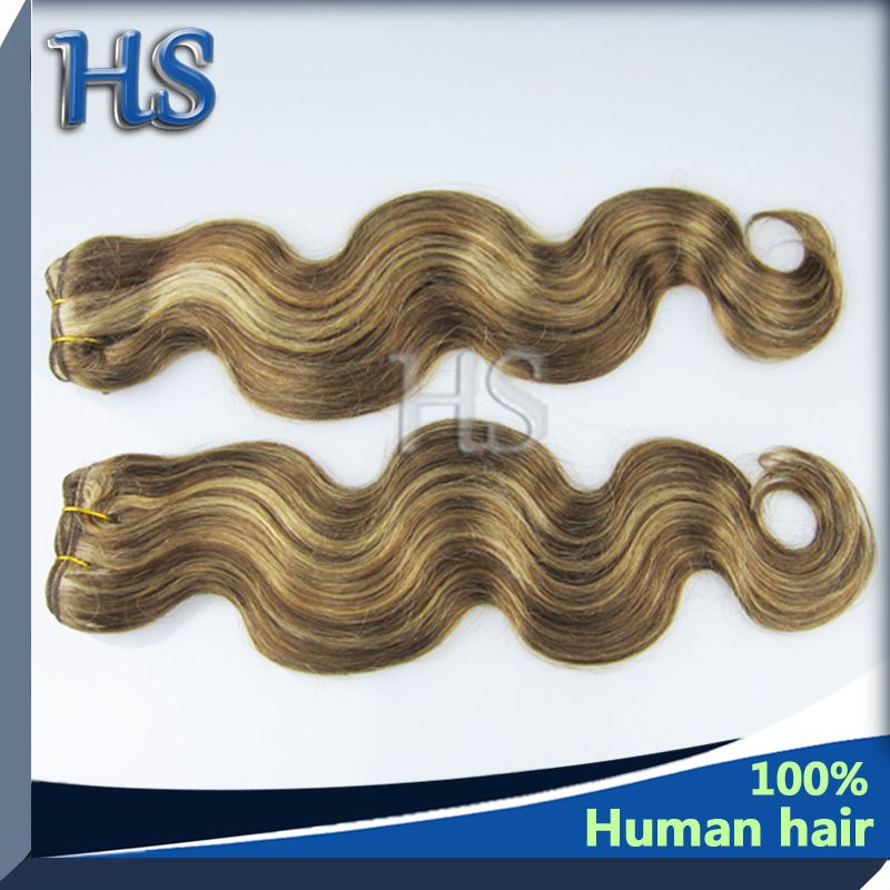 Wholesale remy mix color #6/14 European body wave human hair weft