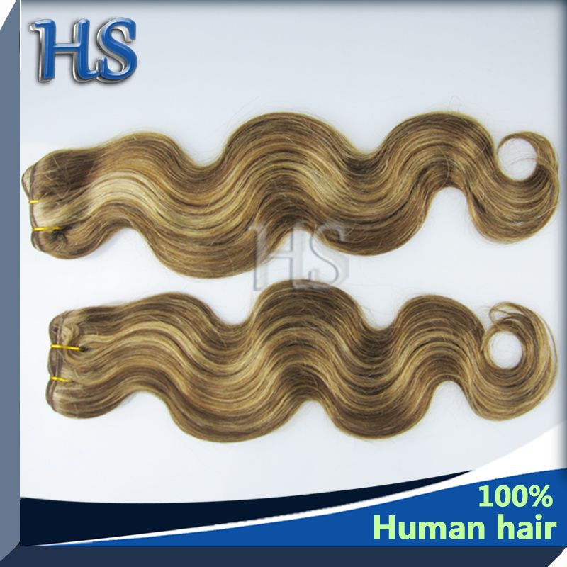 Wholesale remy mix color #6/14 European body wave human hair weft