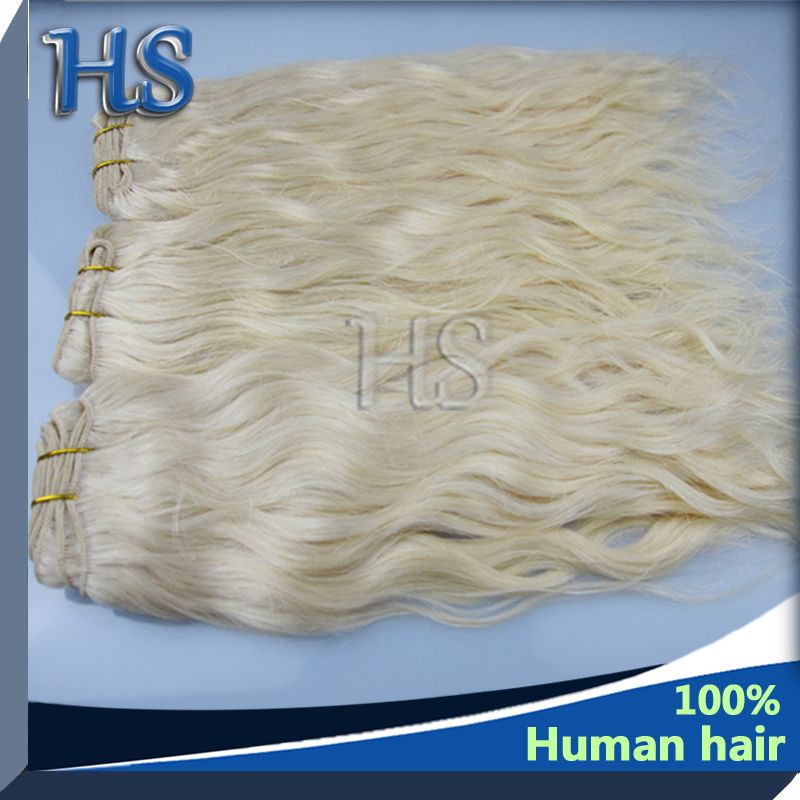 Light Color European Human hair natural wave blonde 613#